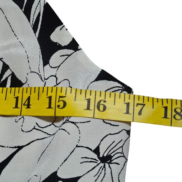 Silk Spring Elevenses Black & White Floral Halter Jumpsuit Size S NO Belt - Picture 11 of 16